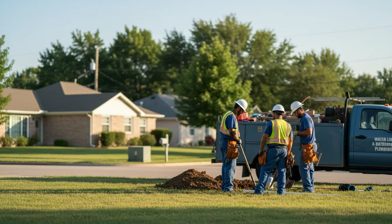 Residential water line and bathroom plumbing service in Kendall, WI